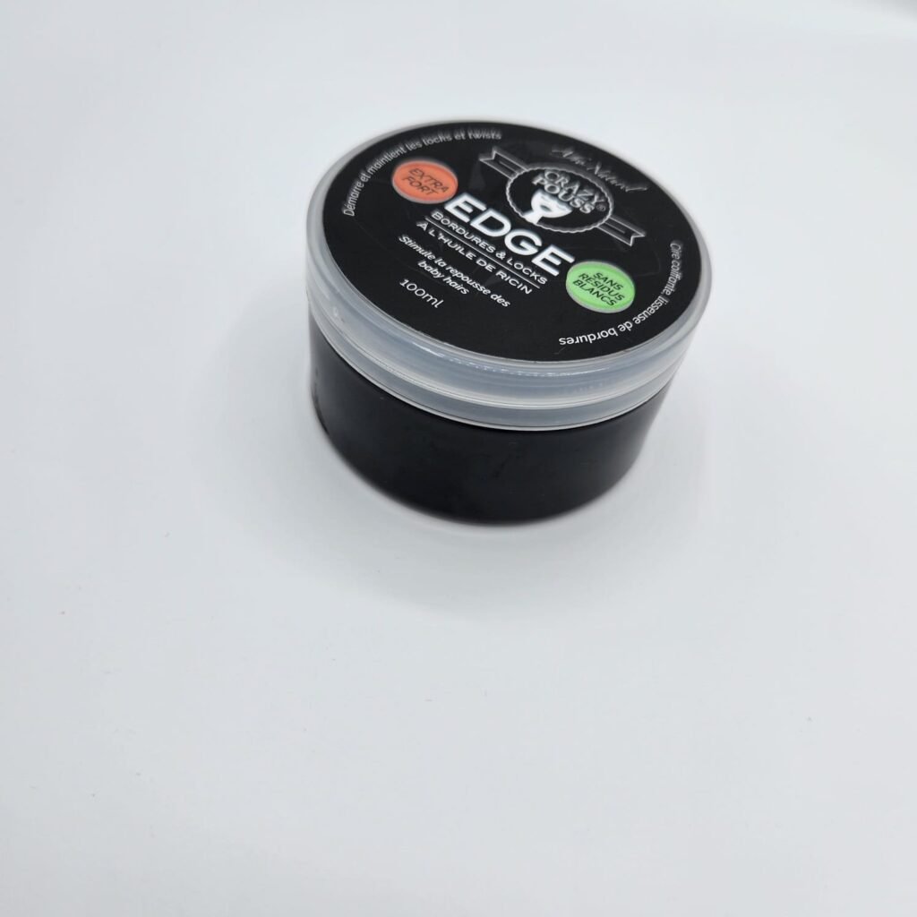 Gel Fixation EDGE Crazy Pouss 100ml | Lissage & Pousse Baby Hair | Huile de Ricin