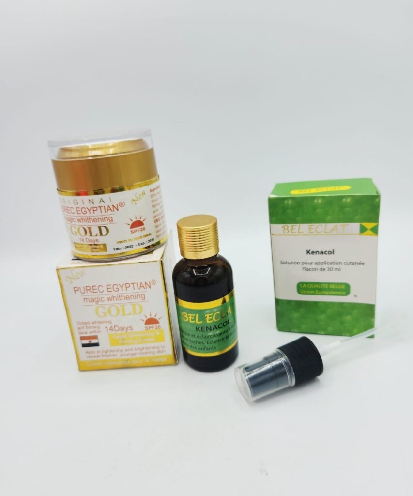 Duo Éclaircissant Acides Fruits - BEL Éclat Super Blanchisseur et Crème 24K Gold 2 Pièces
