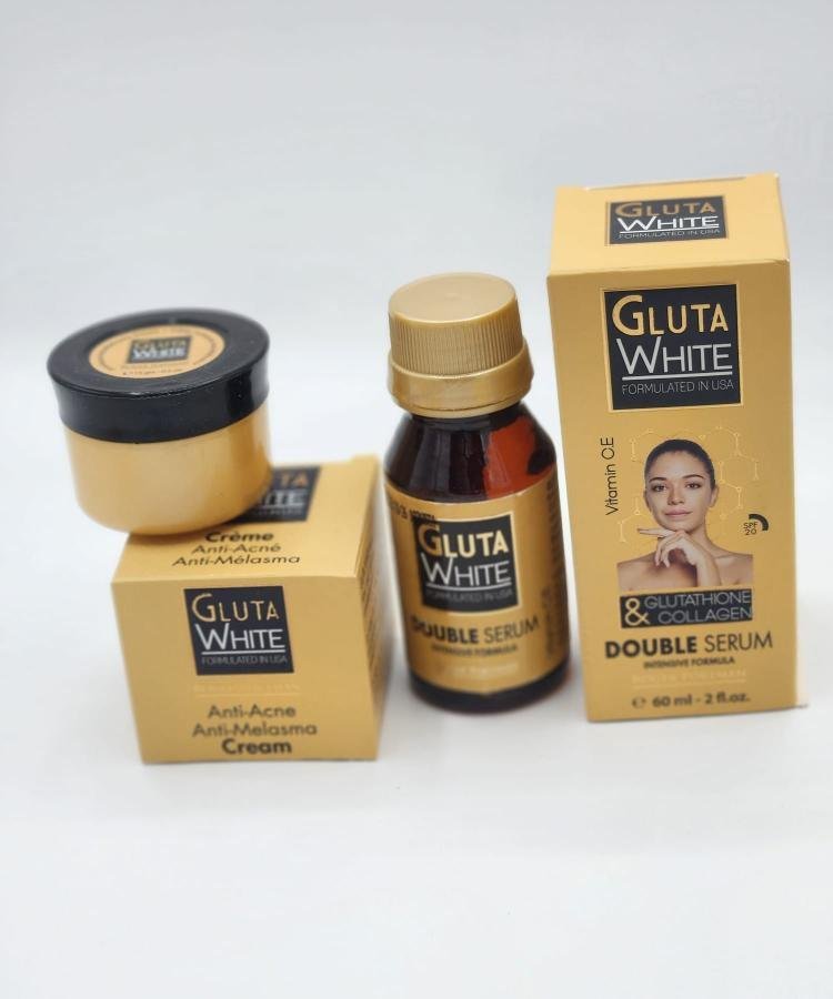GLUTA WHITE Creme de vissage et Serum Anti Taches