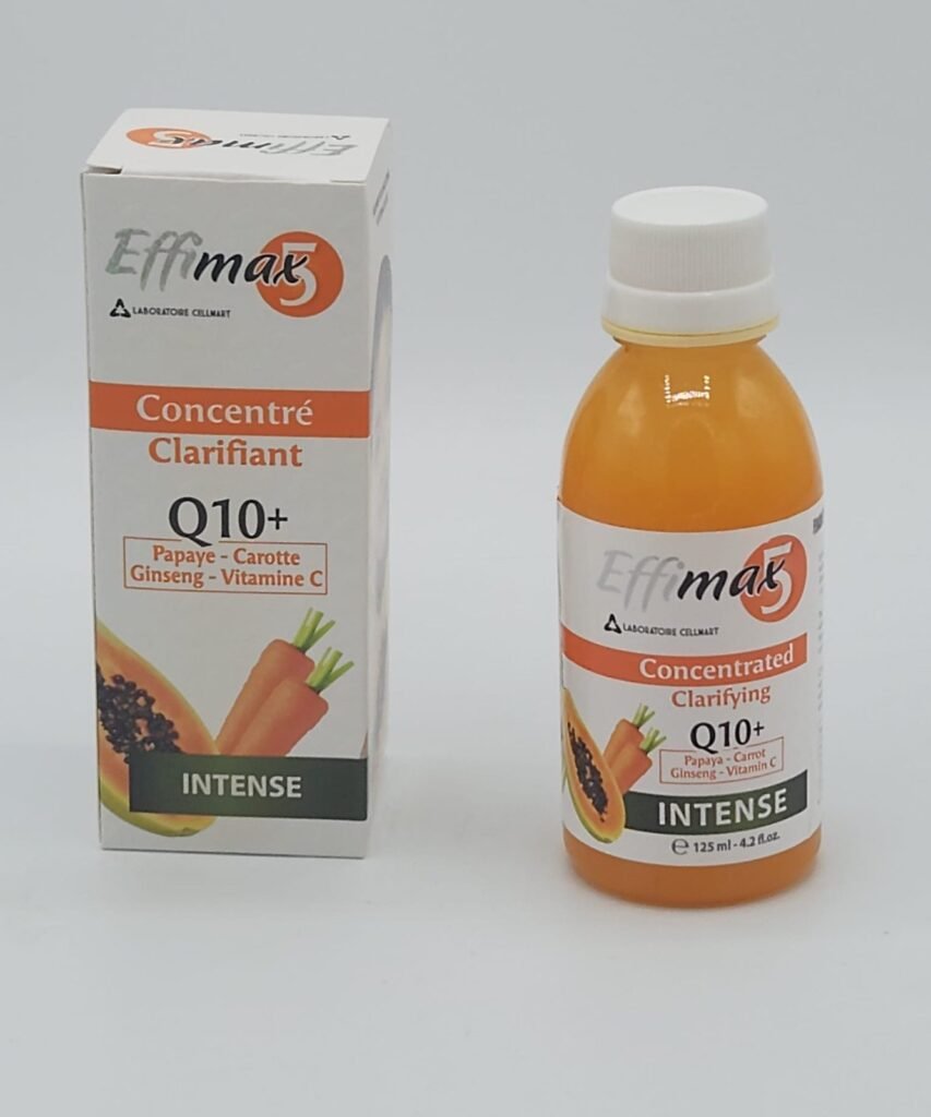 EFFIMAX 5 CONCENTRÉ CLARIFIANT Q10+ INTENSE PAPAYE CAROTTE GINSENG VITAMINE C 125ML