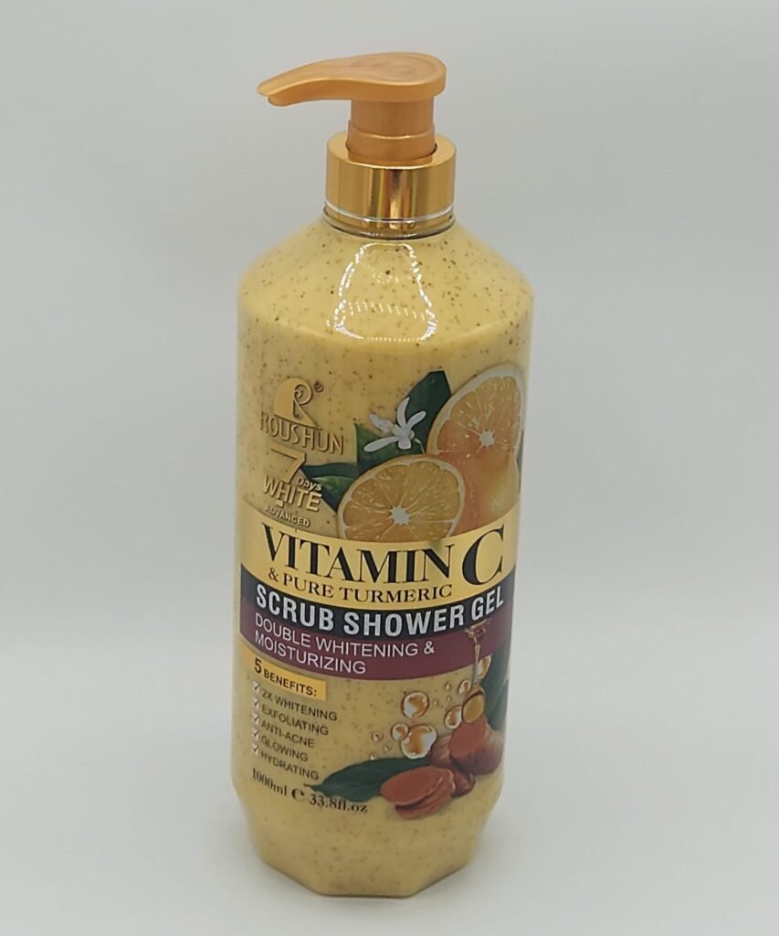 ROUSHUN VITAMIN C & PURE TURMERIC SCRUB SHOWER GEL GEL DOUCHE GOMMANT 1000ML